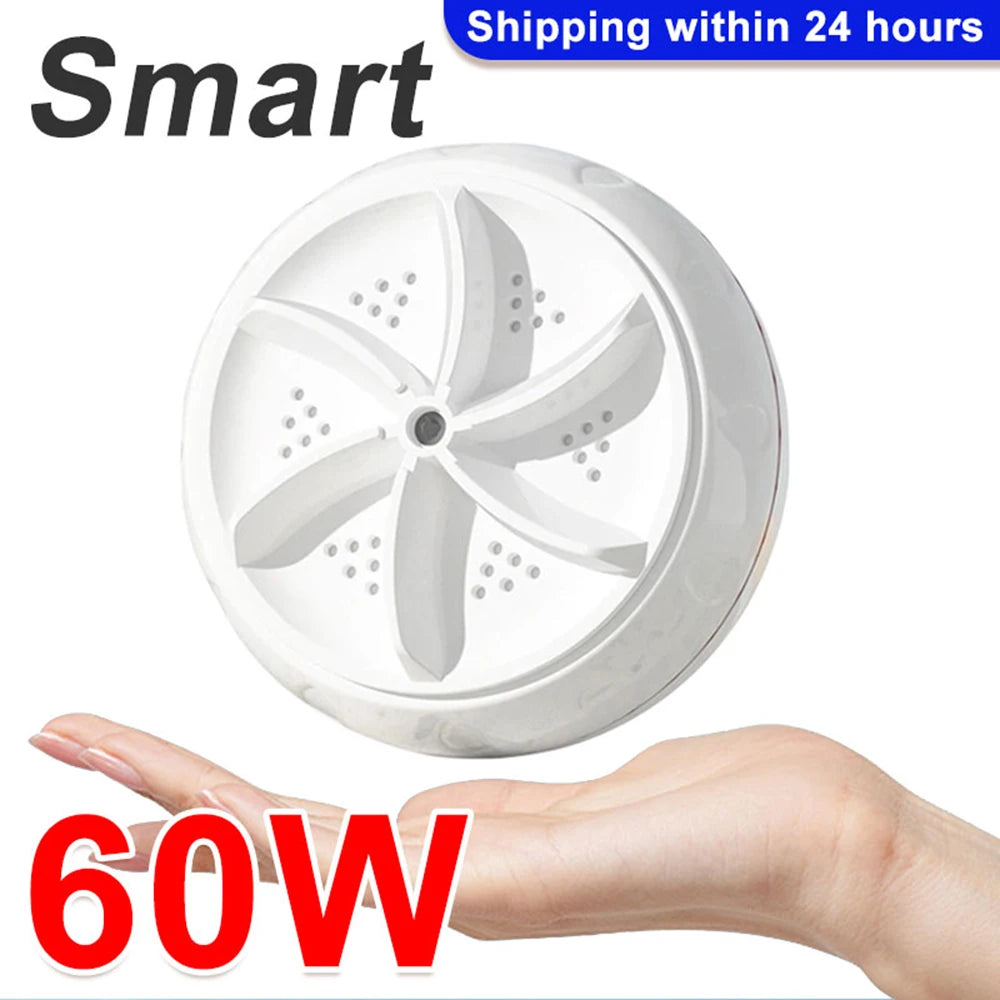 60W Portable Mini Turbo Washing Machine