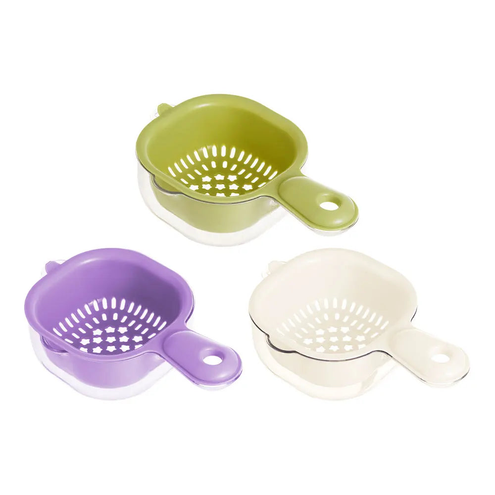 Kitchen Fruit Vegetable Dual-Layer Strainer